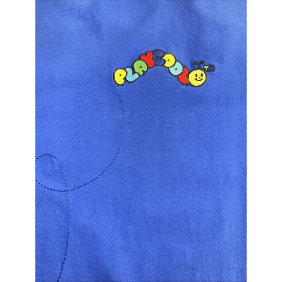 VC Playcool Blue T-Shirt M Embroidered Graphic Butterfly Tee Harajuku - Picture 13 of 14